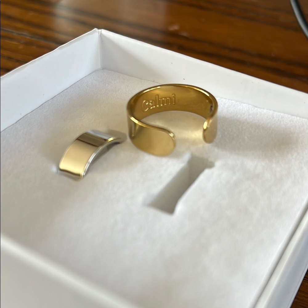 CALMI 2-pack Gold and Silver ring - Picture 4 of 5